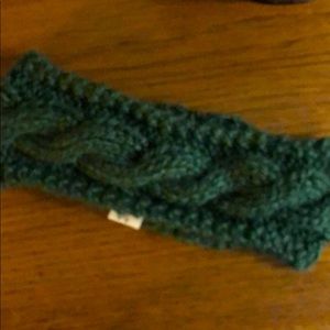 Brand New Dark Green Intricate Design Ear Warmer